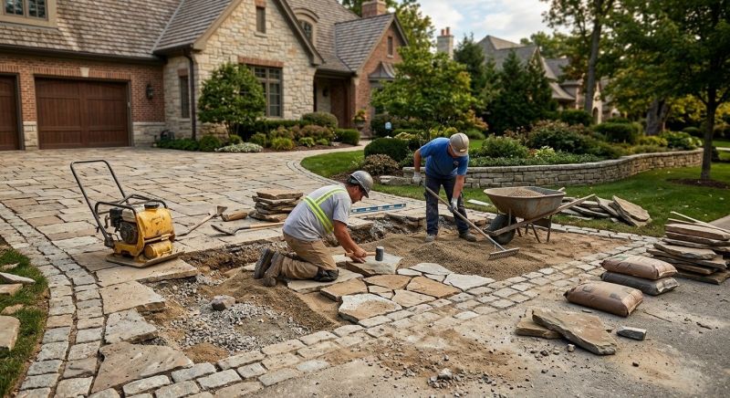Brick Driveway Repair in Roseville, CA