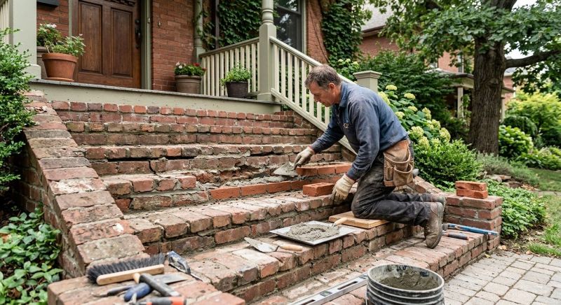 Brick Stairs Repair in Shingle Springs, CA