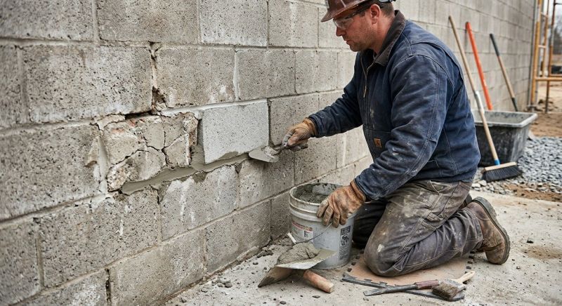 Concrete Block Repair in West Sacramento, CA