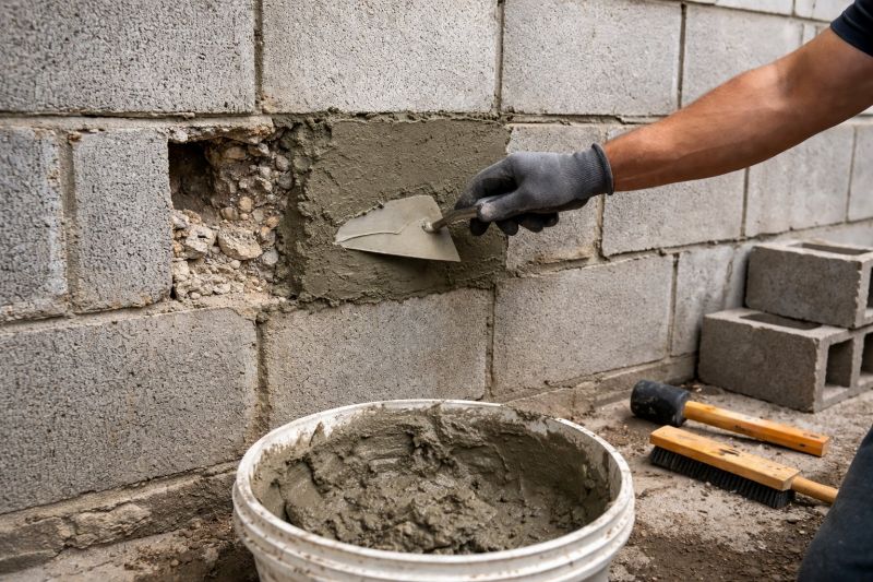 Concrete Block Wall Repair in Roseville, CA