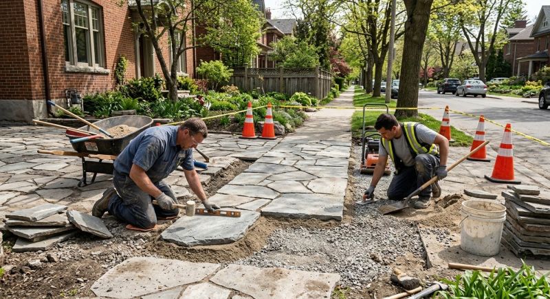 Stone Walkway Repair in Roseville, CA